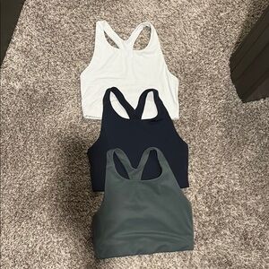 Girlfriend Collective Float Racerback sports bra - White, Navy, Green